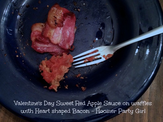 Sweet Red Apple Sauce heart shaped bacon