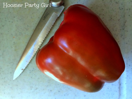 red pepper and knife